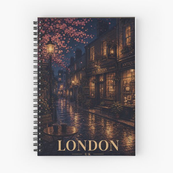 Item preview, Cozy London mews at night designed and sold by nirinalovell.