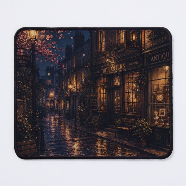 Item preview, Cozy London mews at night designed and sold by nirinalovell.