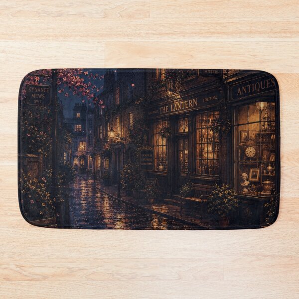Item preview, Cozy London mews at night designed and sold by nirinalovell.