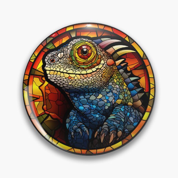 Item preview, Horned Lizard Stained Glass Leadlight Artistic Design Boys Girls designed and sold by rafaeltto.