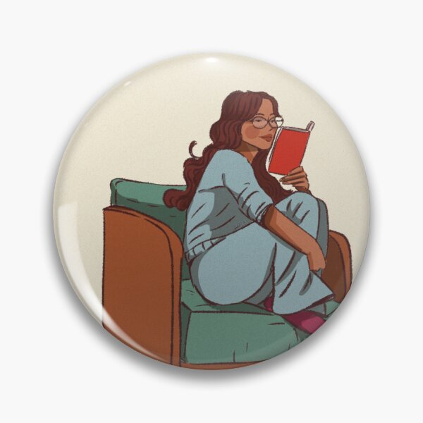 Item preview, A woman reading aboook on Green chair  designed and sold by Hessah-HA.