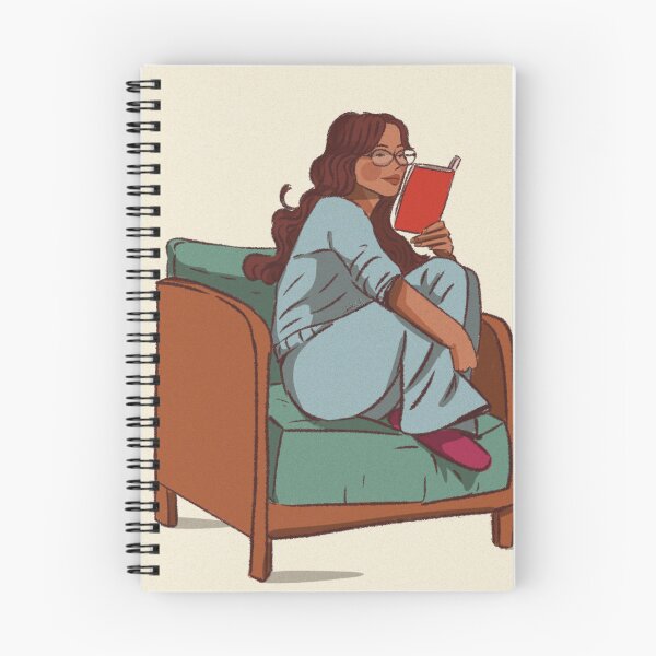 Item preview, A woman reading aboook on Green chair  designed and sold by Hessah-HA.