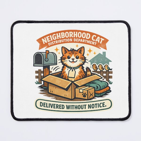 Item preview, Neighborhood Cat Distribution Department – Funny Rescue Cat designed and sold by Concrete Coffee Studio.