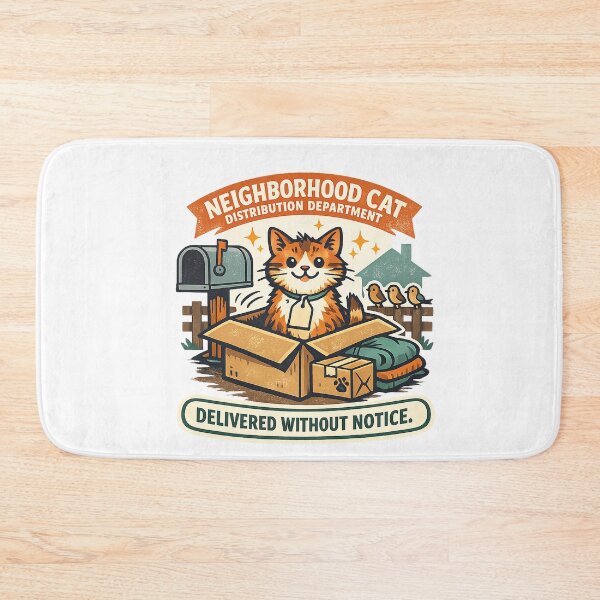 Item preview, Neighborhood Cat Distribution Department – Funny Rescue Cat designed and sold by Concrete Coffee Studio.
