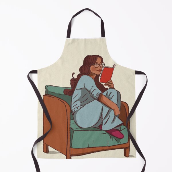 Item preview, A woman reading aboook on Green chair designed and sold by Hessah-HA.