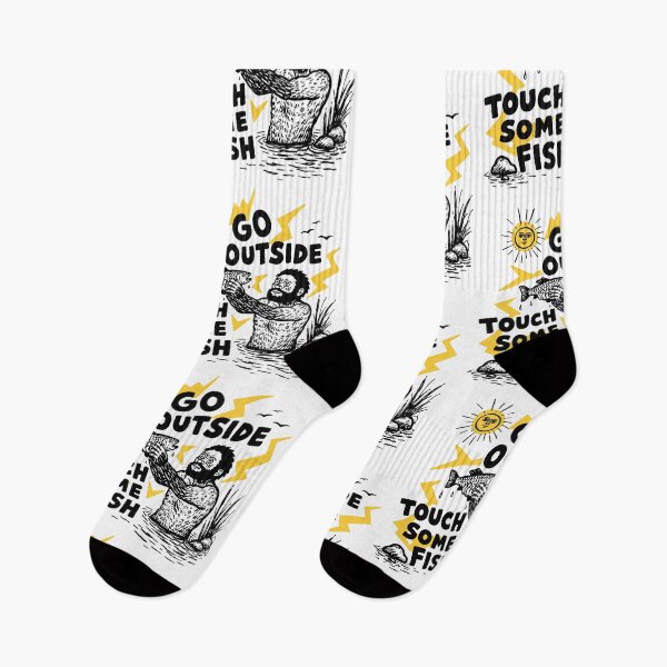Item preview, Go Outside. Touch Some Fish. — Funny Fishing Quote designed and sold by BRUNTadventures.