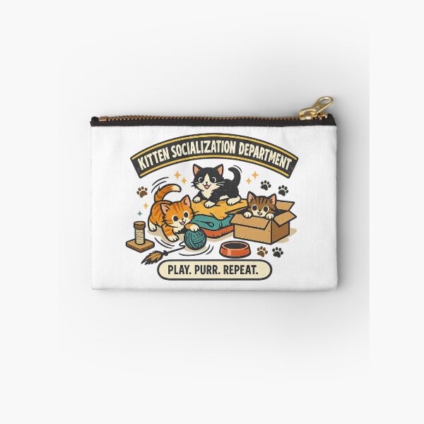 Item preview, Kitten Socialization Department – Play Purr Repeat Funny Cat Rescue Design designed and sold by Concrete Coffee Studio.