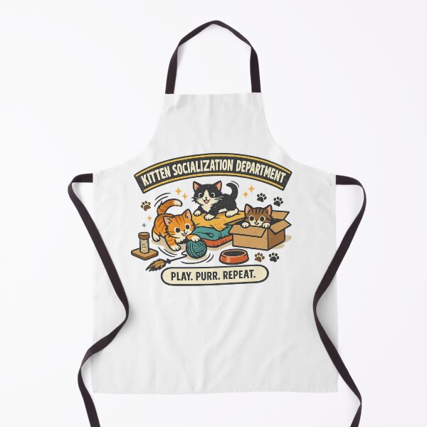 Item preview, Kitten Socialization Department – Play Purr Repeat Funny Cat Rescue Design designed and sold by Concrete Coffee Studio.