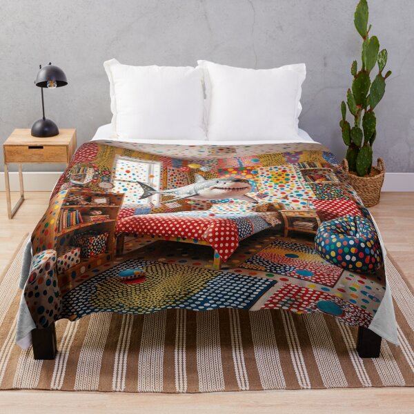 Aperçu de l'œuvre Shark Swimming In Childs Bedroom créée et vendue par Home Decor Art.