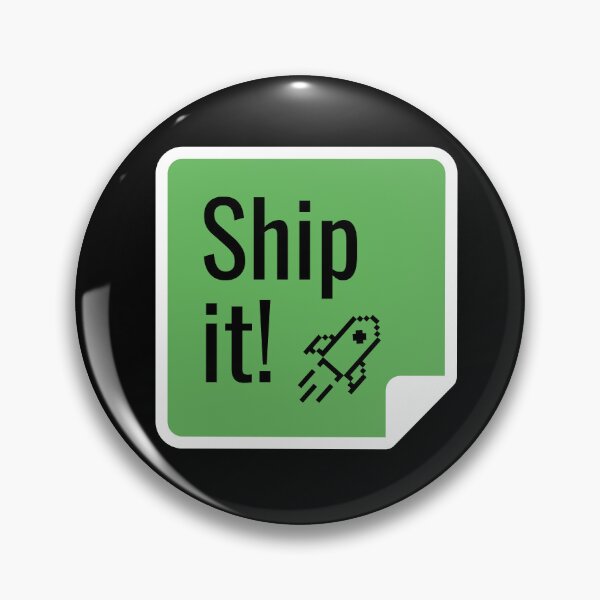 Item preview, Green Ship It Rocket Sticker designed and sold by StikerChuns.