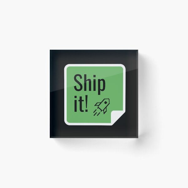 Artikelvorschau, Grüner Ship It Raketenaufkleber entworfen und verkauft von StikerChuns.