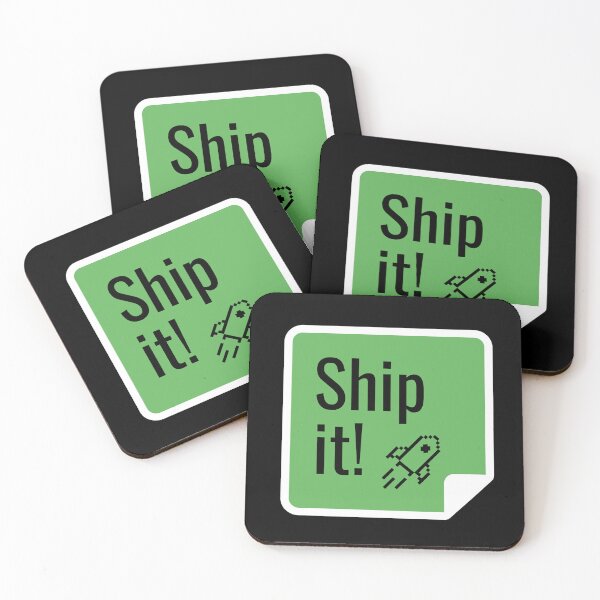 Item preview, Green Ship It Rocket Sticker designed and sold by StikerChuns.