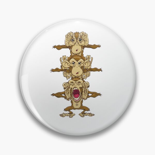 Item preview, Three Wise Monkeys Cartoon Illustration designed and sold by Macias123.