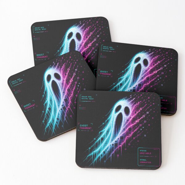 Item preview, Ghost Fragment – Glitch Spirit Dissolving into Digital Static designed and sold by JupiterGlitchEmpire.