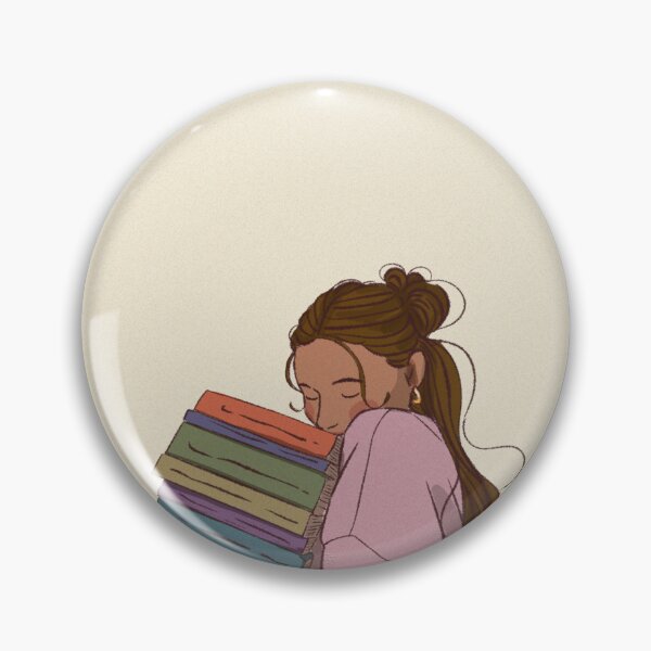 Item preview, A woman in pink shirt with her books  designed and sold by Hessah-HA.