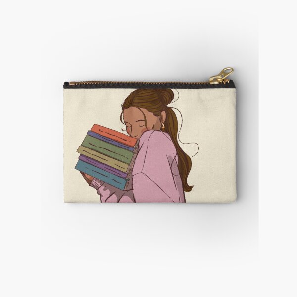 Item preview, A woman in pink shirt with her books  designed and sold by Hessah-HA.