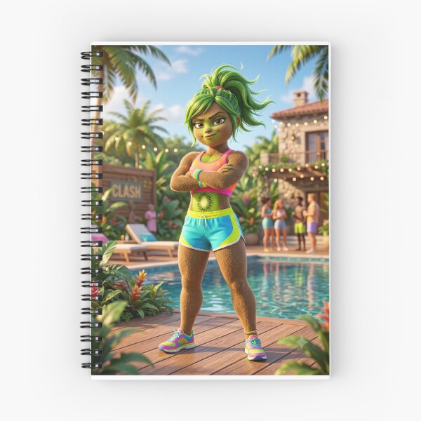 Item preview, Funny Sporty Kiwi Fruit Cartoon Character designed and sold by La_barde.