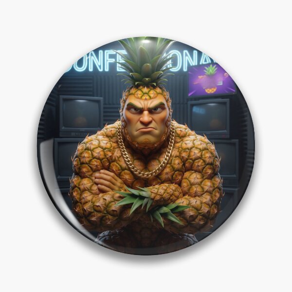 Item preview, Funny Dramatic Pineapple Fruit Cartoon Character designed and sold by La_barde.