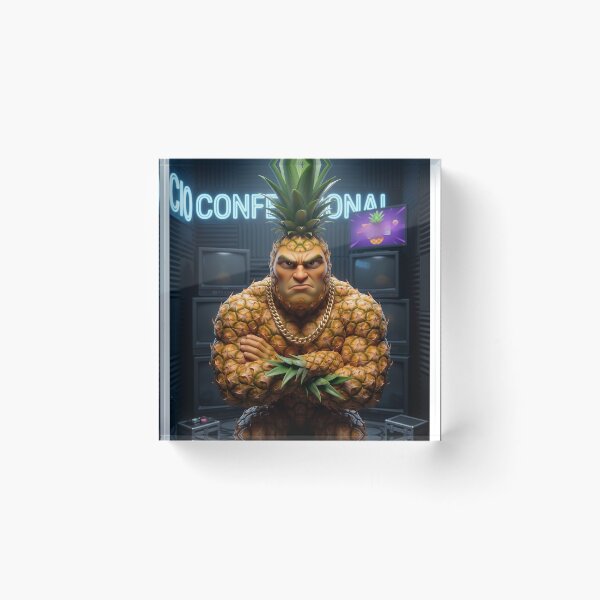Item preview, Funny Dramatic Pineapple Fruit Cartoon Character designed and sold by La_barde.