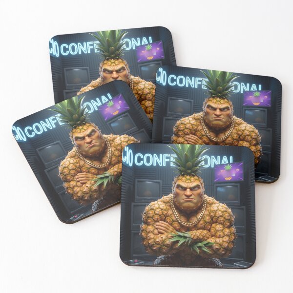 Item preview, Funny Dramatic Pineapple Fruit Cartoon Character designed and sold by La_barde.