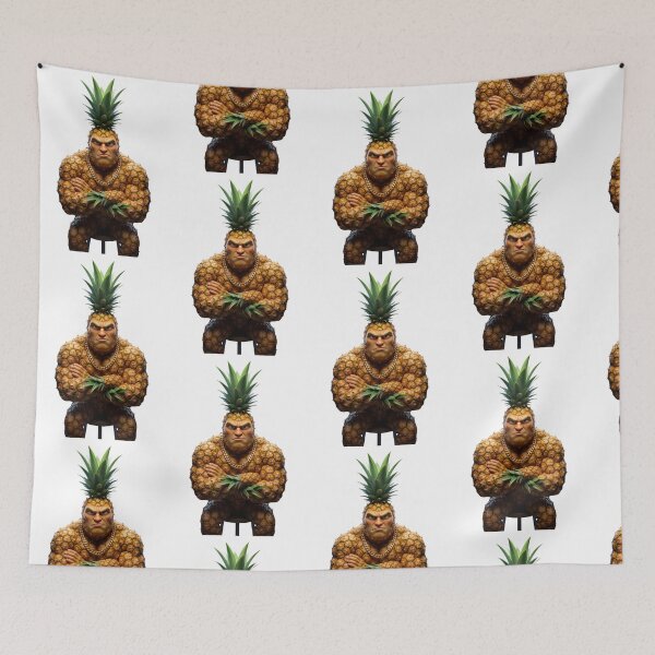 Item preview, Funny Dramatic Pineapple Fruit Cartoon Character designed and sold by La_barde.