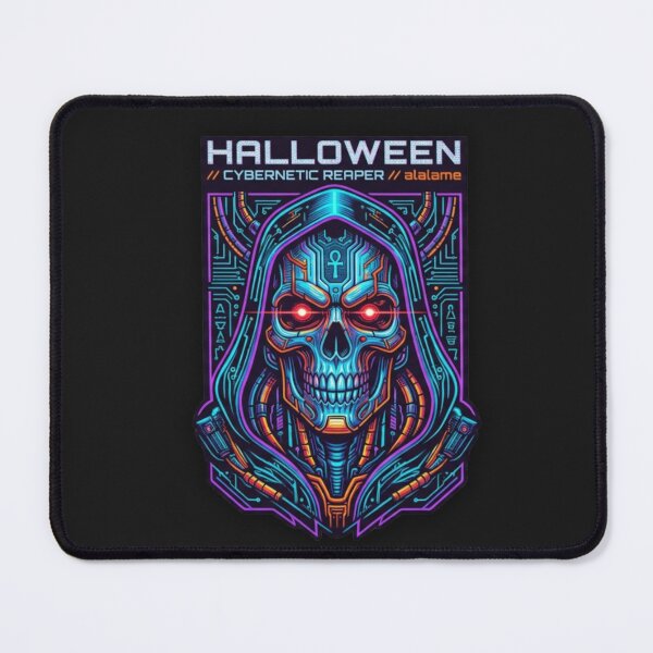 Item preview, Cyberpunk Halloween Pumpkin Neon - Futuristic Jack O Lantern designed and sold by alalame.