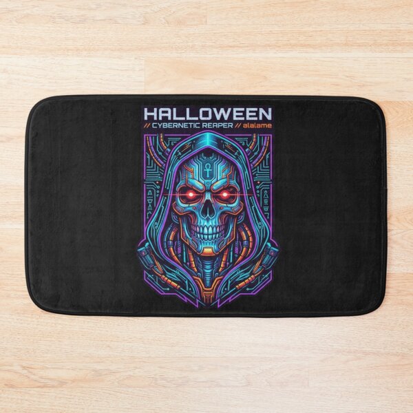 Item preview, Cyberpunk Halloween Pumpkin Neon - Futuristic Jack O Lantern designed and sold by alalame.