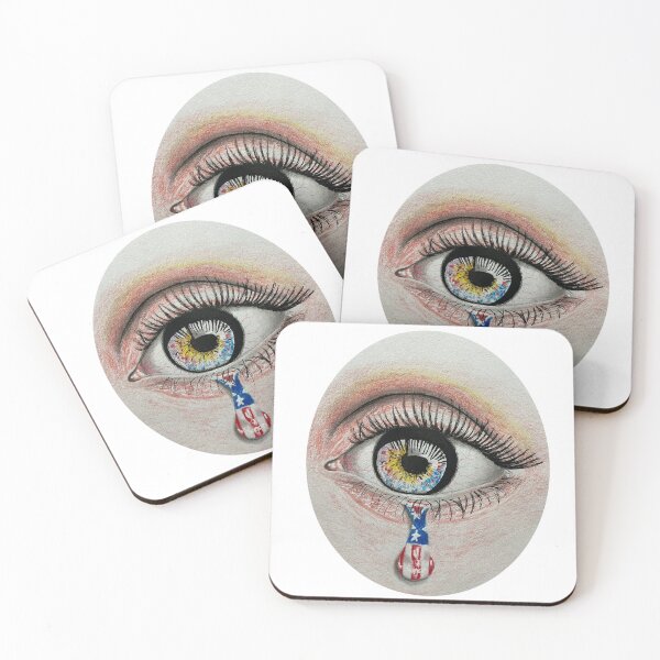 Item preview, Surreal Eye With Flag Teardrop designed and sold by jam-66.
