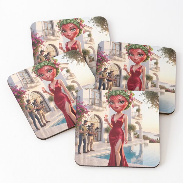 Item preview, Funny Gorgeous Strawberry Fruit Cartoon Character designed and sold by La_barde.