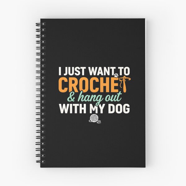 Item preview, I Just Want To Crochet With My Dog  designed and sold by dragonbol023.