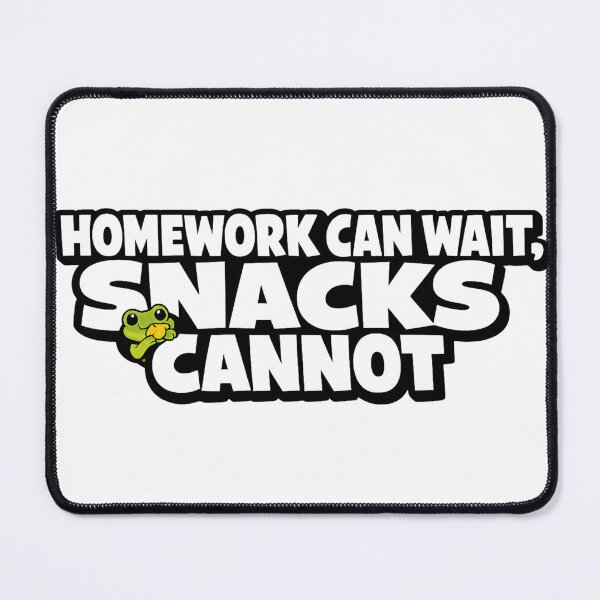 Item preview, Funny Frog Homework Can Wait Snacks Cannot Sticker | Back to School Student Humor Gift designed and sold by Moss & Mellow.