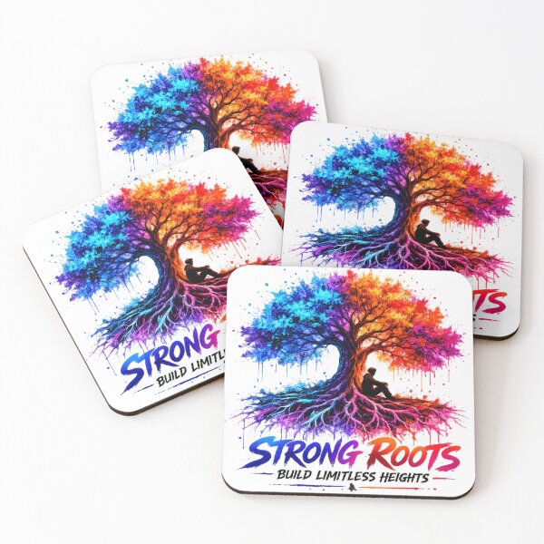 Item preview, Strong Roots Build Limitless Heights – Inspirational Tree of Growth & Strength Artwork designed and sold by Limitless expressions - wear your mindset .