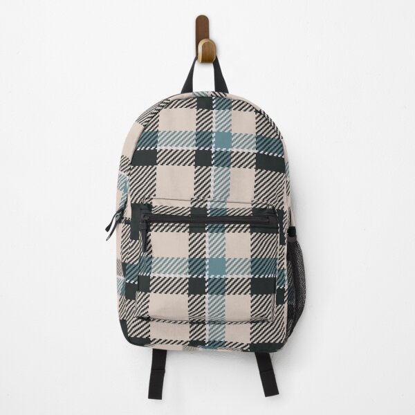 Item preview, Teal, Beige and Black Tartan Pattern designed and sold by TeeGeeTees.