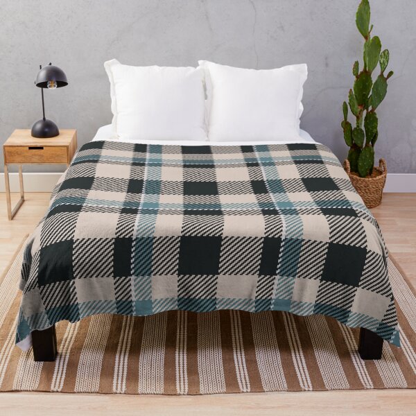 Item preview, Teal, Beige and Black Tartan Pattern designed and sold by TeeGeeTees.