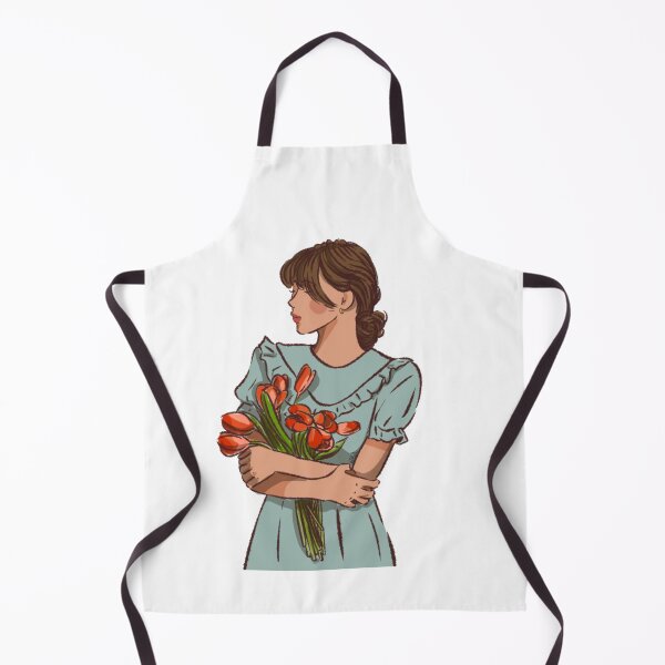 Item preview, A woman in blue dress holding a flower designed and sold by Hessah-HA.