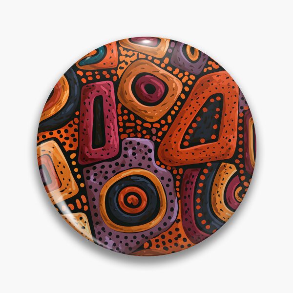 Item preview, Aboriginal Tribal Geometric Colorful Wall Art Masterpiece designed and sold by GrinGalore.