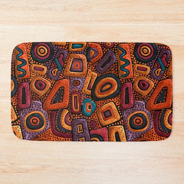 Item preview, Aboriginal Tribal Geometric Colorful Wall Art Masterpiece designed and sold by GrinGalore.