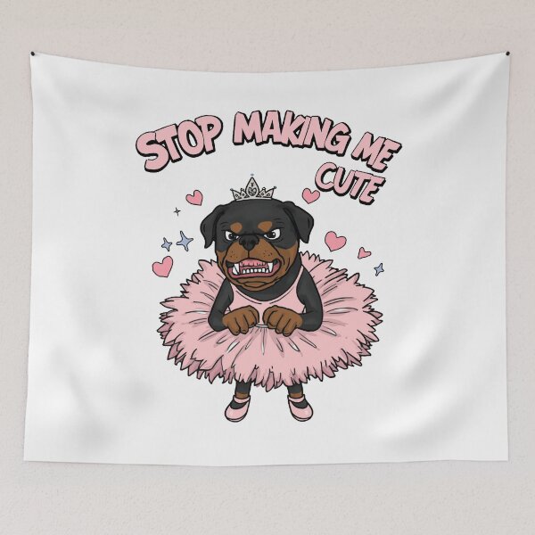 Item preview, Stop Making Me Cute Grumpy Rottweiler Ballet Tutu Funny designed and sold by The Fine Print by BassAddict.