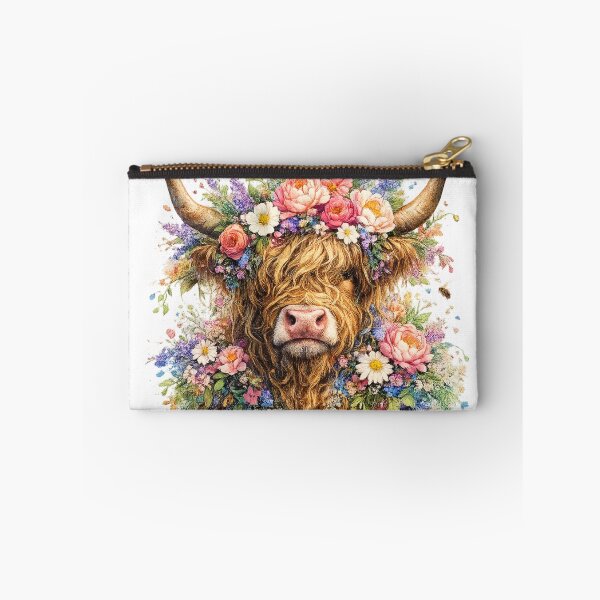 Item preview, Floral Highland Cow designed and sold by PeterPunkt.