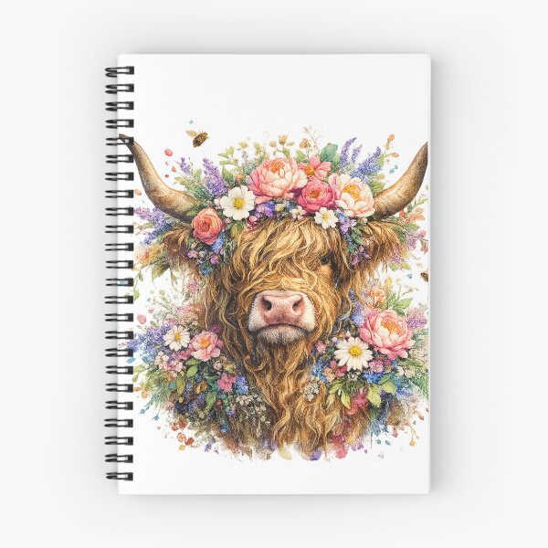 Item preview, Floral Highland Cow designed and sold by PeterPunkt.