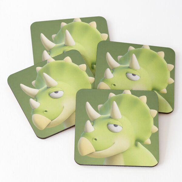 Item preview, Cute Green Baby Triceratops 3D Cartoon designed and sold by VoxelEstudi0nic.