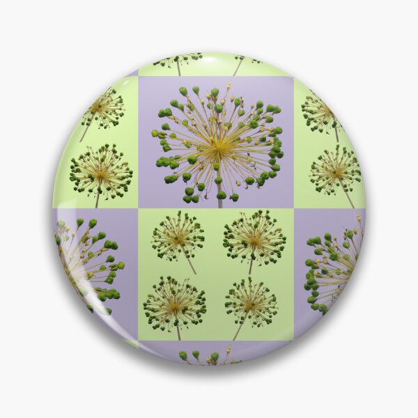 Item preview, Allium Flower Seed Head Macro Photo Collage designed and sold by JurateArt-DK.