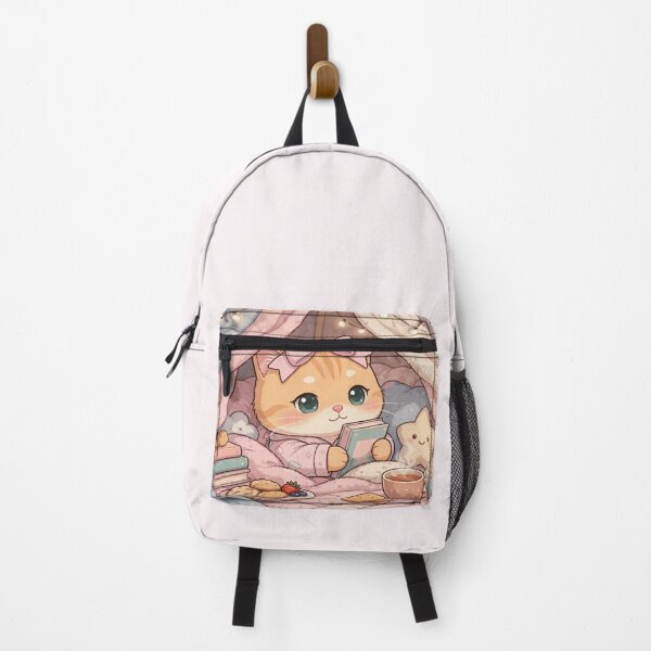 Item preview, Cozy Reading Cat Blanket Fort designed and sold by Moody Vibes Studio.