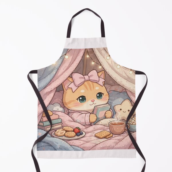 Item preview, Cozy Reading Cat Blanket Fort designed and sold by Moody Vibes Studio.