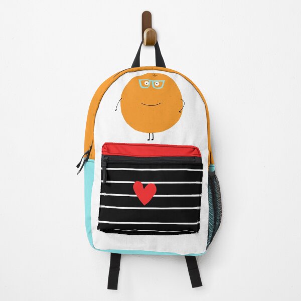 Item preview, Funny Orange With Glasses Holding A Heart By Artist Carla Daly designed and sold by Carla Daly.