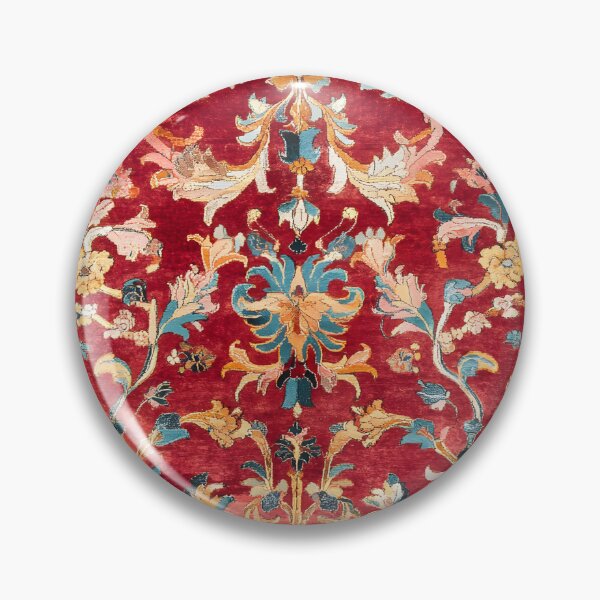 Item preview, Vintage Crimson Persian Floral Tapestry Pattern Wall Art Print designed and sold by GrinGalore.