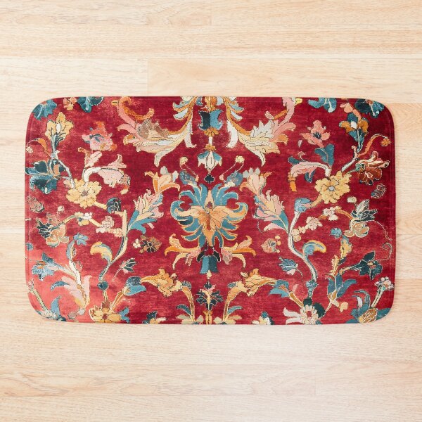 Item preview, Vintage Crimson Persian Floral Tapestry Pattern Wall Art Print designed and sold by GrinGalore.