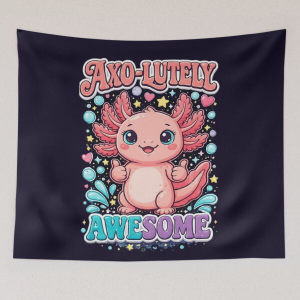 Item preview, Axo-Lutely Awesome Cute Axolotl T-Shirt | Funny Kawaii Salamander Cartoon | Colorful Pun Gift designed and sold by HopeAndHustle.
