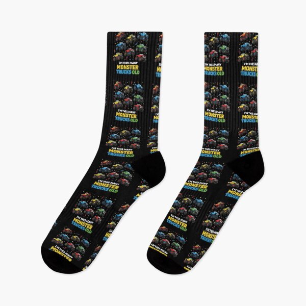 Item preview, I'm This Many Monster Trucks Old Eight Year Old Birthday Boy Kids designed and sold by PopStars1993.