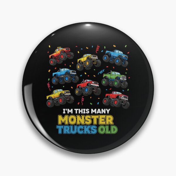 Item preview, I'm This Many Monster Trucks Old Eight Year Old Birthday Boy Kids designed and sold by PopStars1993.
